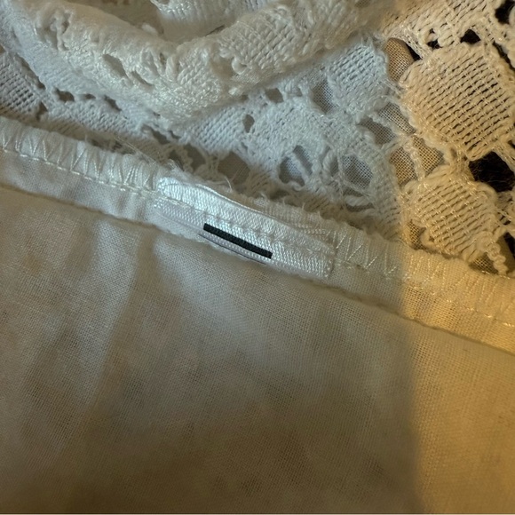 Jacob Elegant White Lace Sleeveless Top Blouse Peter Pan Collar - Picture 9 of 9